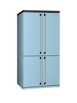 Smeg Fq960Pb American Style 4-Door No Frost Fridge Freezer - Pastel Blue